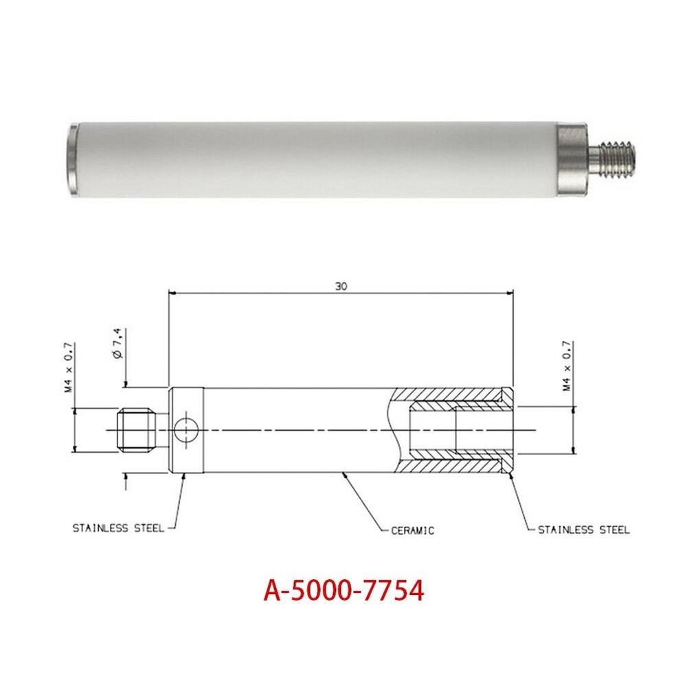 A50007754 CMM Touch Probe Ceramic Stem 30mm Extension with Thread Stylus