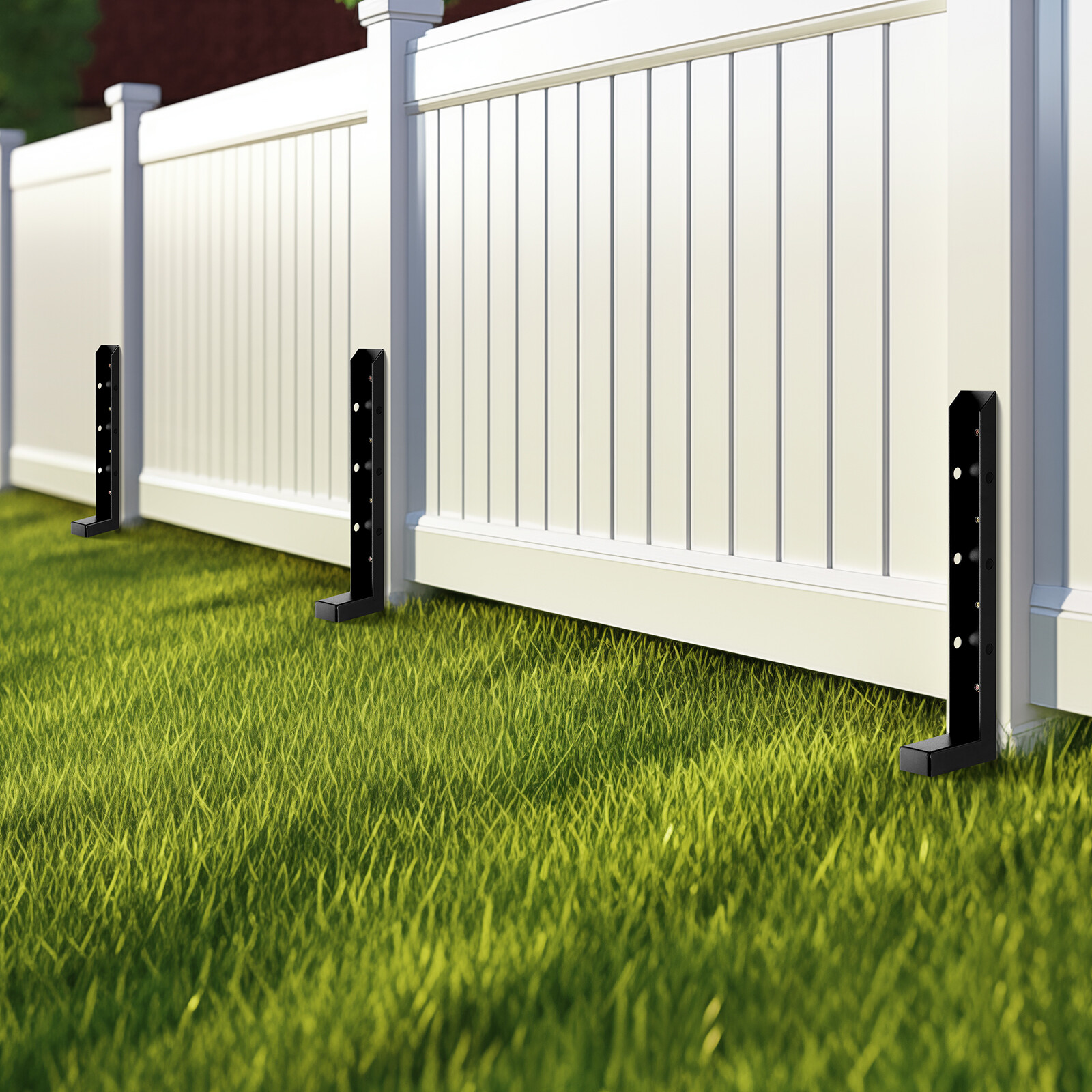 VEVOR Fence Post Anchor Repair Kit 4 Pack 2 x2 Inches Support Stakes Steel