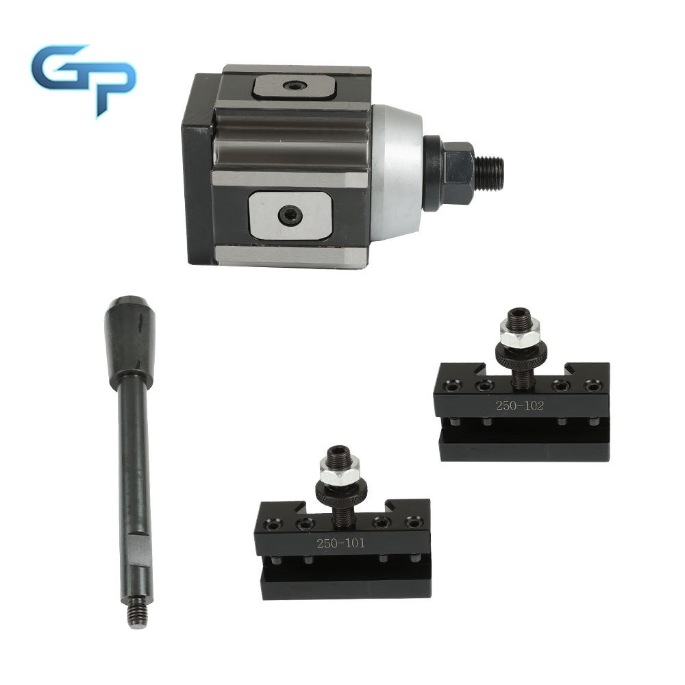 3Pcs AXA 250-100 Size Piston Type Quick Change Tool Post Set For Lathe 6- 12" US