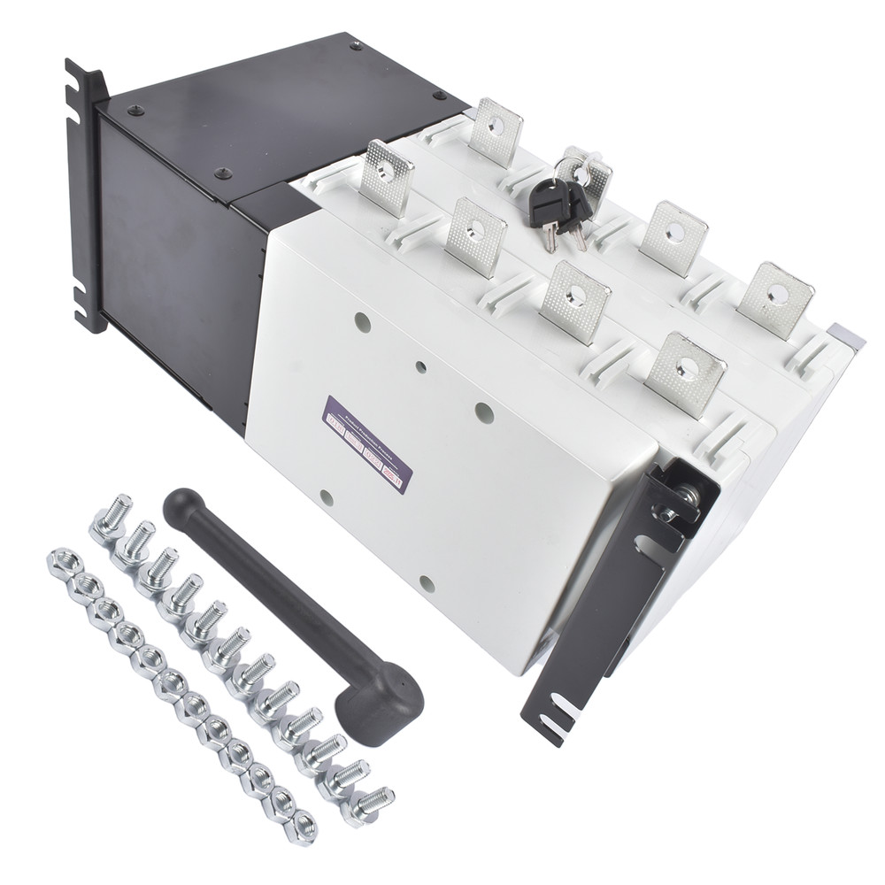 Industrial Automatic Transfer Switch 4P 400A 110V or 220V Auto or Manual Mode