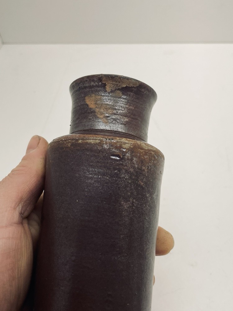 Vintage Blacking Bottle 6” H, 3” W