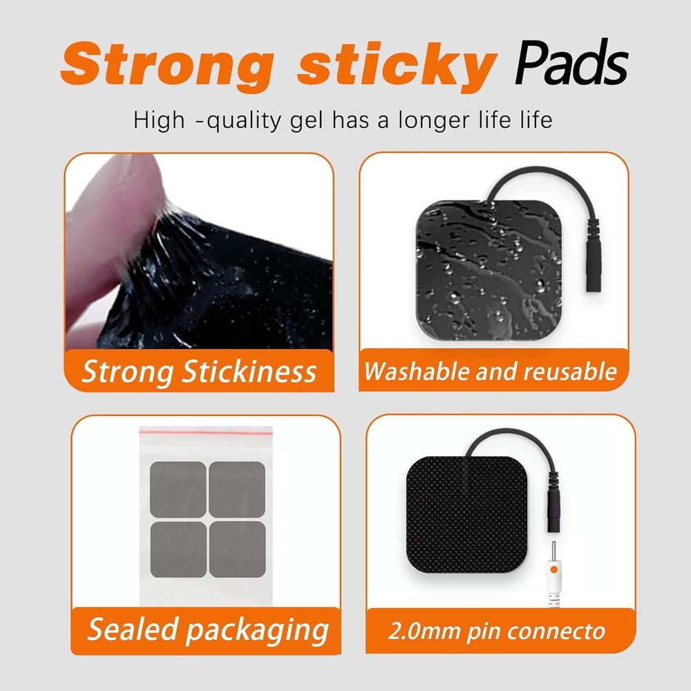 TENS Unit Pads Replacement for Electrode Electrodes Black
