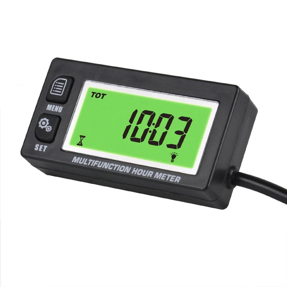 Multifunction Hour Meter Tachometer Voltmeter with Clock 2&4 Stroke for Cycle