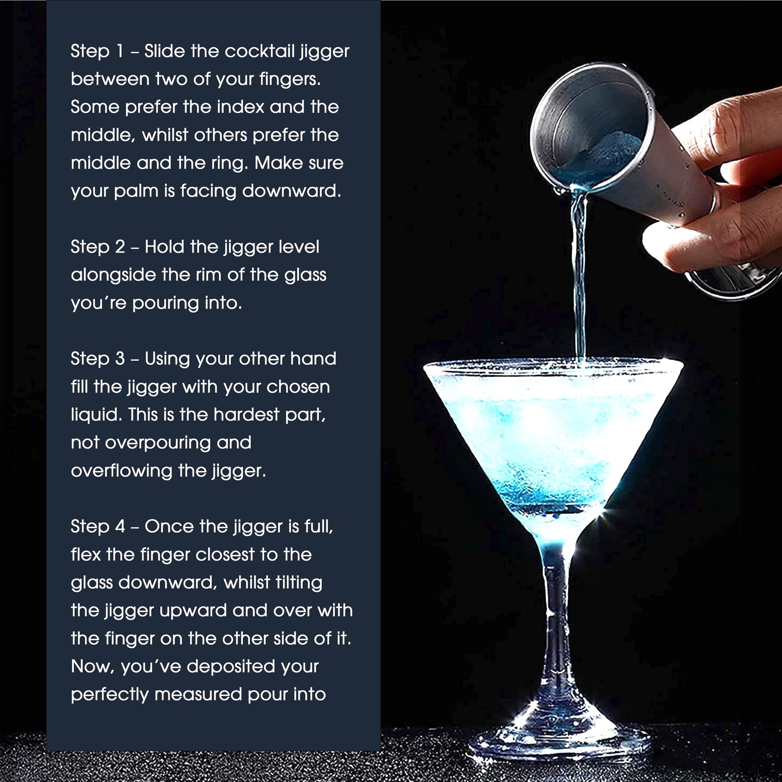 Premium Stainless Steel Jigger – US Standard Double-Sided Small, Silver