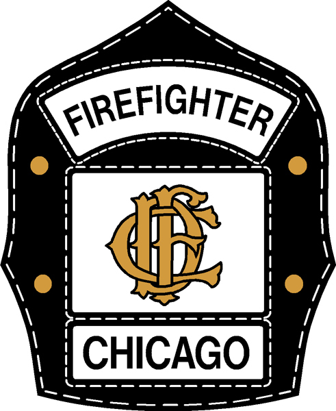 Chicago Fire Department Decal Helmet Shield 4"