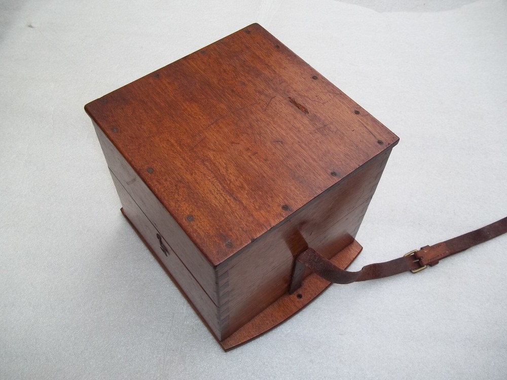Antique Marine Chronometer Guard Case - Damaged Hinge