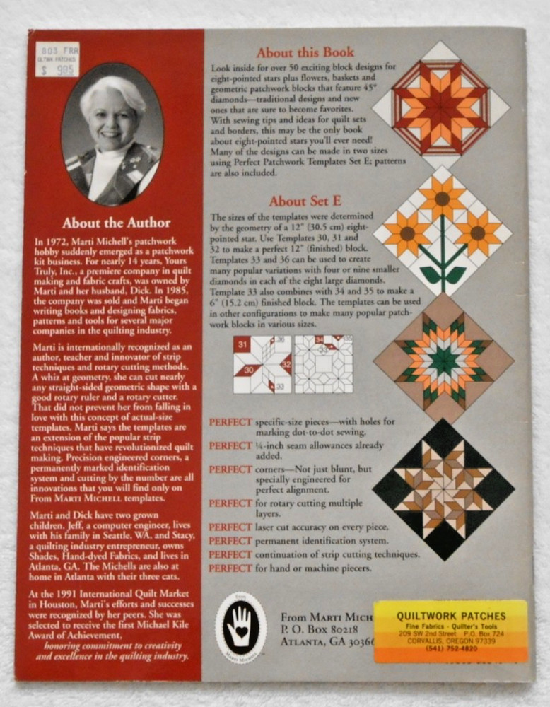 MARTI MICHELL PERFECT PATCHWORK TEMPLATES SET E + ENCYCLOPEDIA VOLUME 3 - NICE!