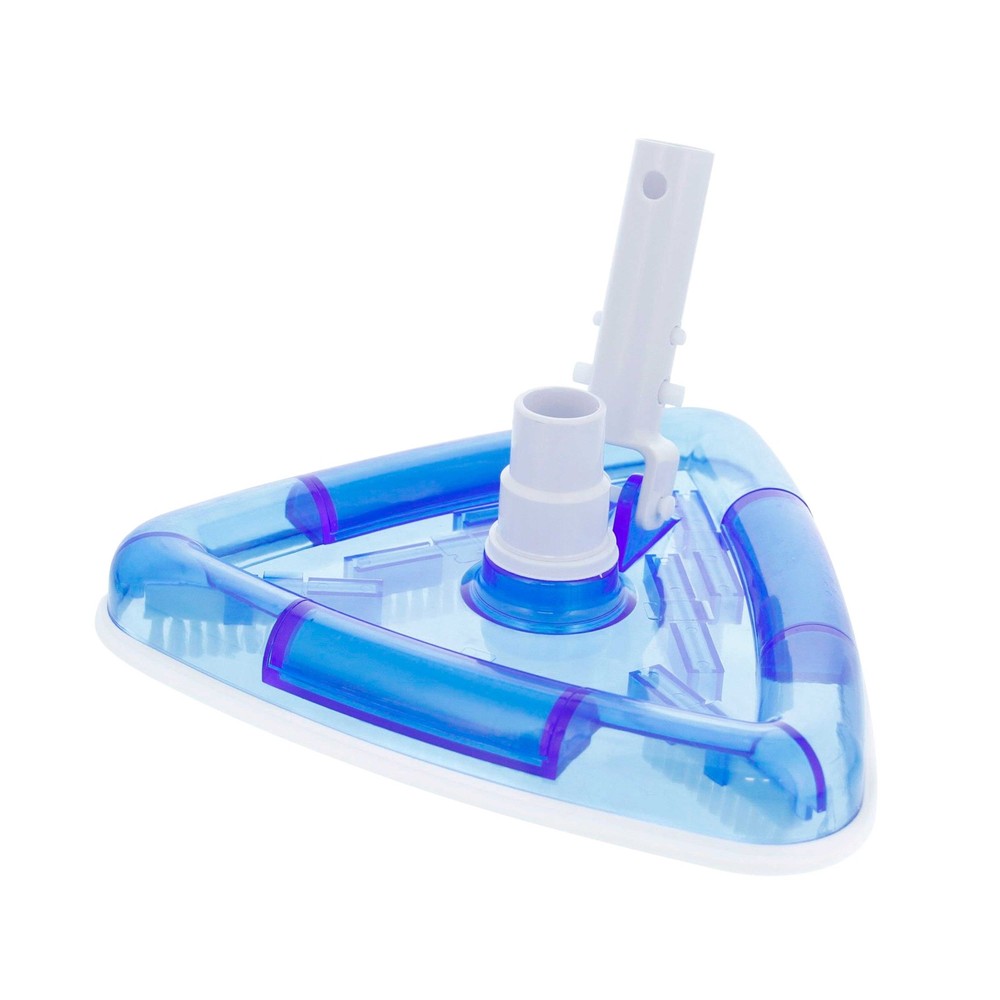 Weighted Transparent Clear Triangular Swimming Pool Vacuum Head, Cleans Debris