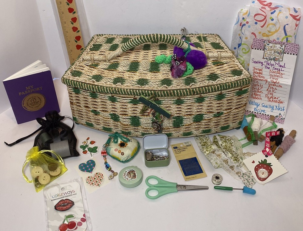 Sewing Basket Notions Keepsake Kit 200