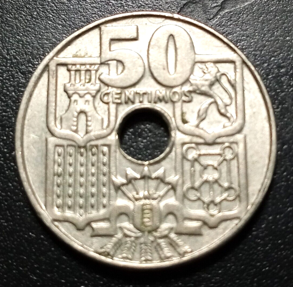 SPAIN - 1963 (63) -- 50 Centimos - Quality World Coin