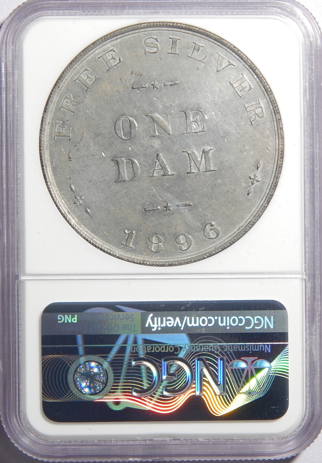 1896 United Snakes of America Bryan Dollar POP Sch-353 NGC MS-62