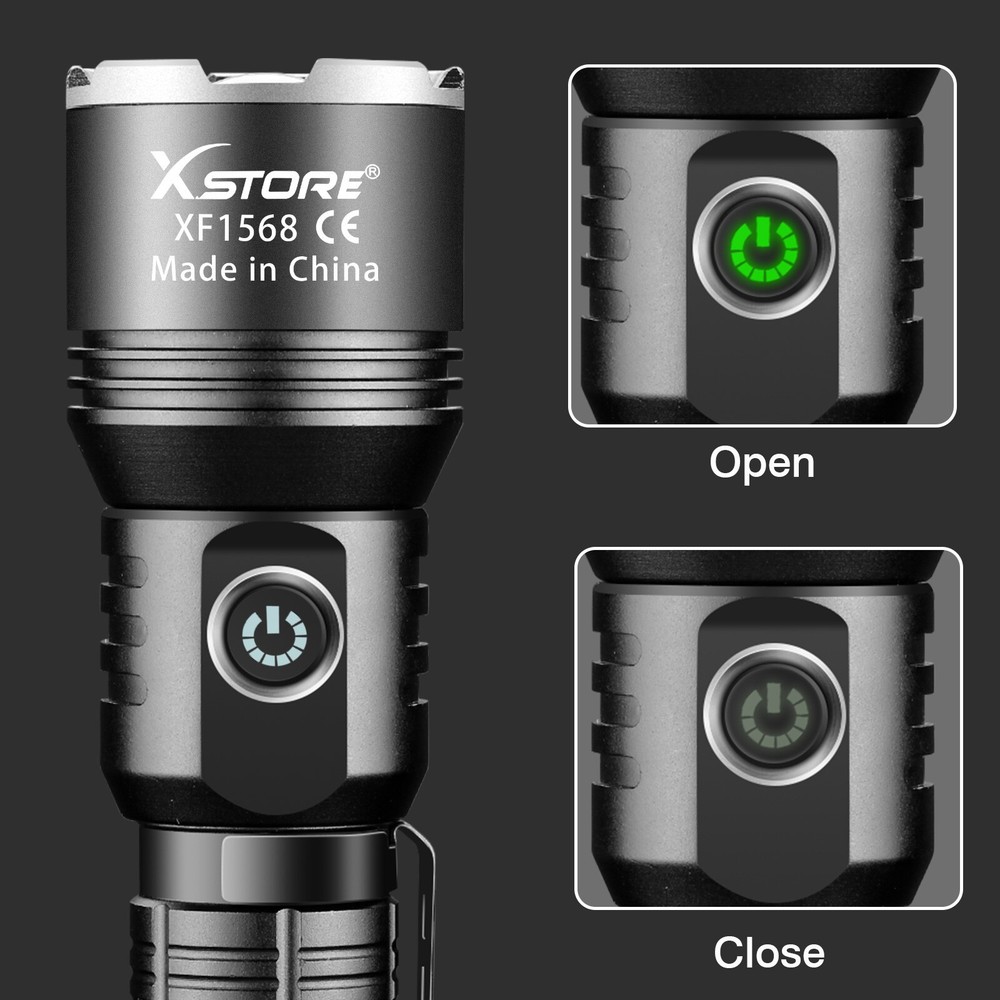 Super Bright 5000000Lumen 2Modes LED Flashlight Rechargeable Tactical Work Light