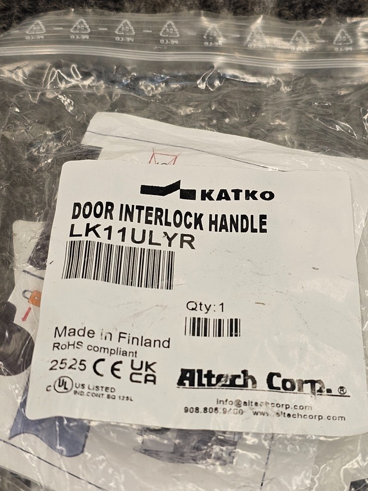 ALTECH CORP LK11ULYR: DOOR INTERLOCK HANDLE REPLACEMENT RED/YELLOW