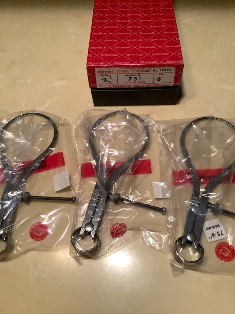 Starrett 75A-6 Fay Spring Type Outside Caliper, Solid Nut 6" EDP # 50355