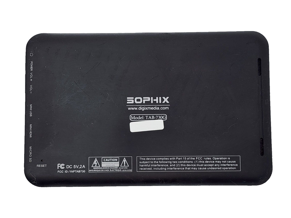 Sophix 7" Android Tablet Model TAB-730G *** READ ***