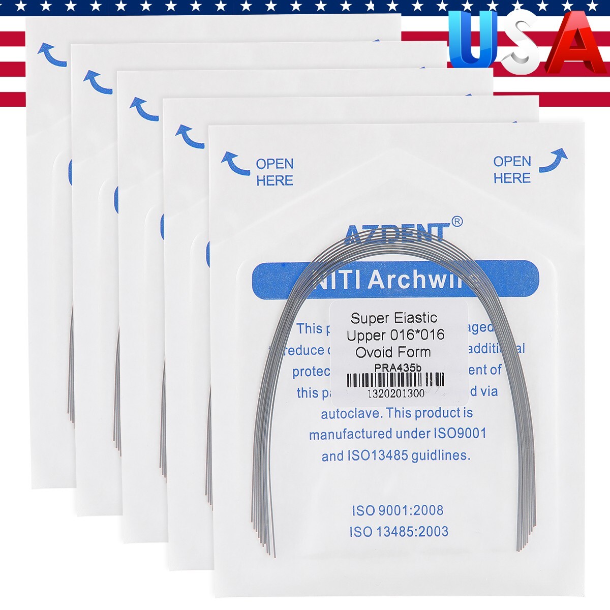 Dental Ortho Wires Alambre arqueado Super Elastic Niti Rectangular Ovoid Form