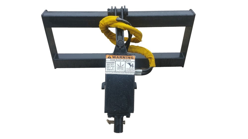 AUGER AND 6" BIT SKIDSTEER ATTACHMENT UNIVERSAL QUICK ATTACH