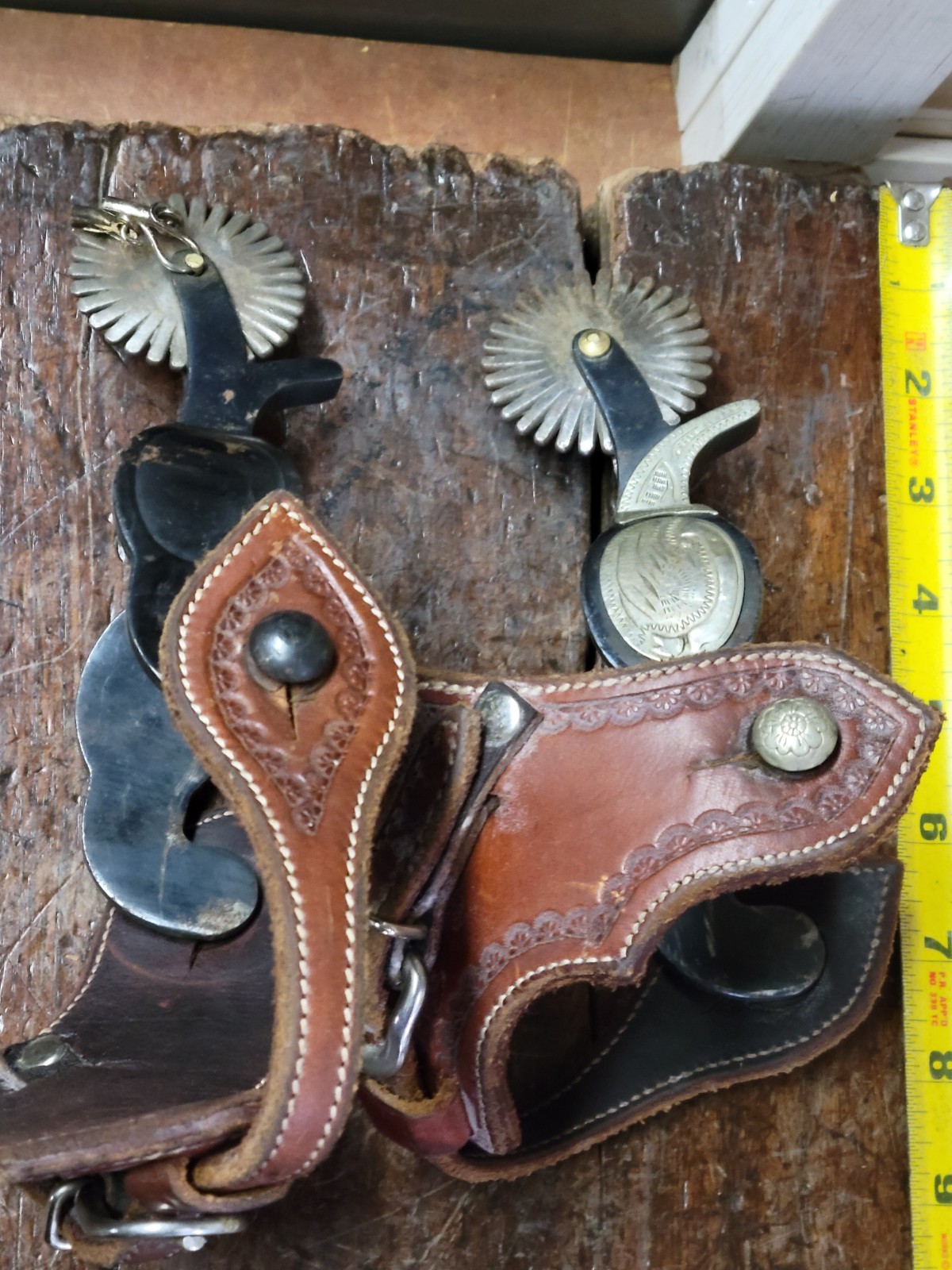 Vintage Western Spurs With Leather Strap