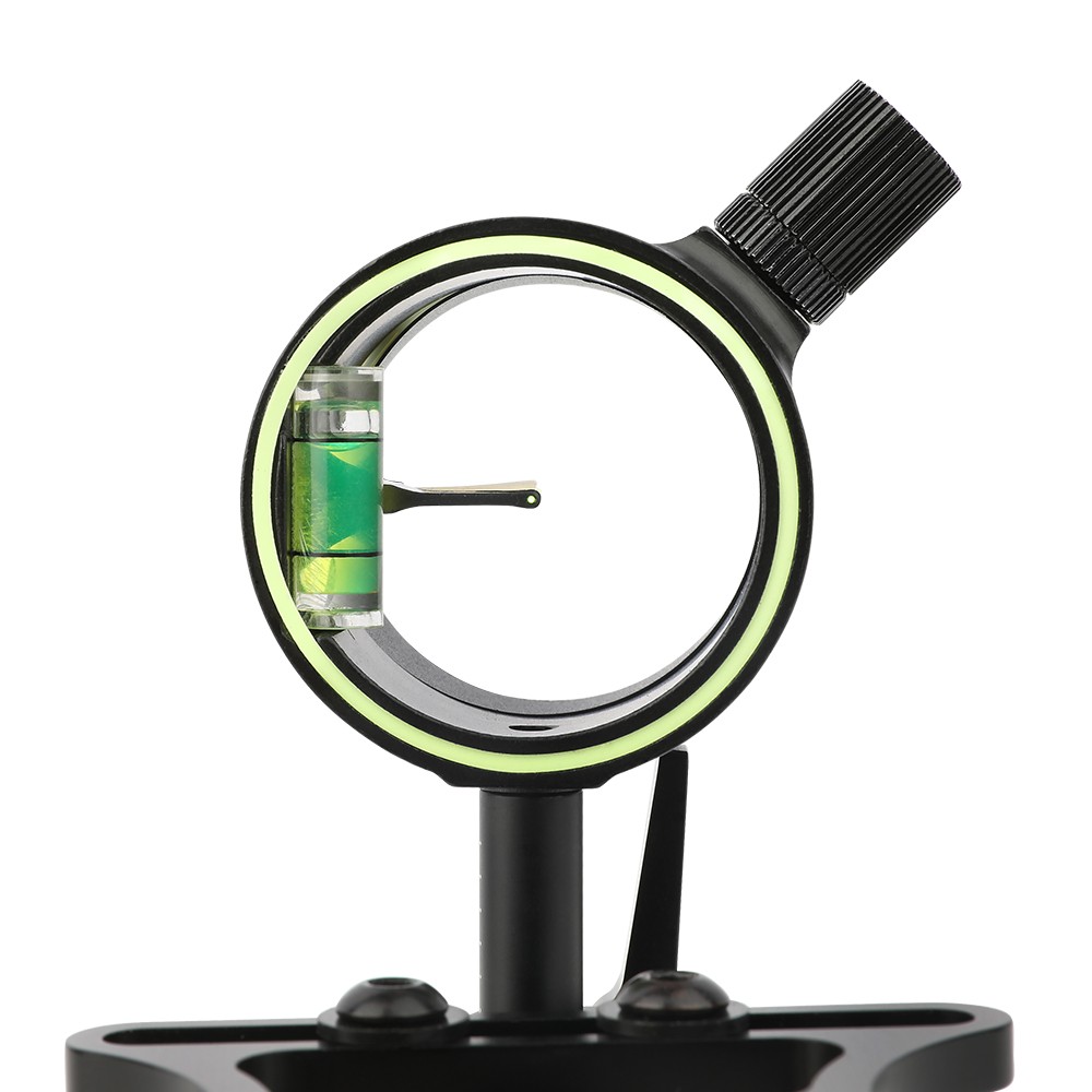 Compound Bow Sight Single Pin 0.019" Adjustable Archery Hunting Shooting Target
