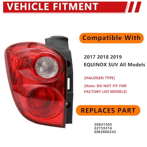 Tail Light Assembly Compatible With 2010 2011 2012 2013 2014 Left Driver Side