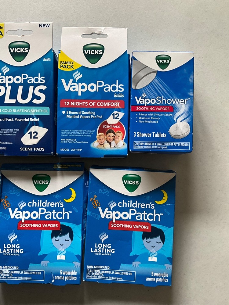 Vicks Vapo Pads Astd plus as pictured lot