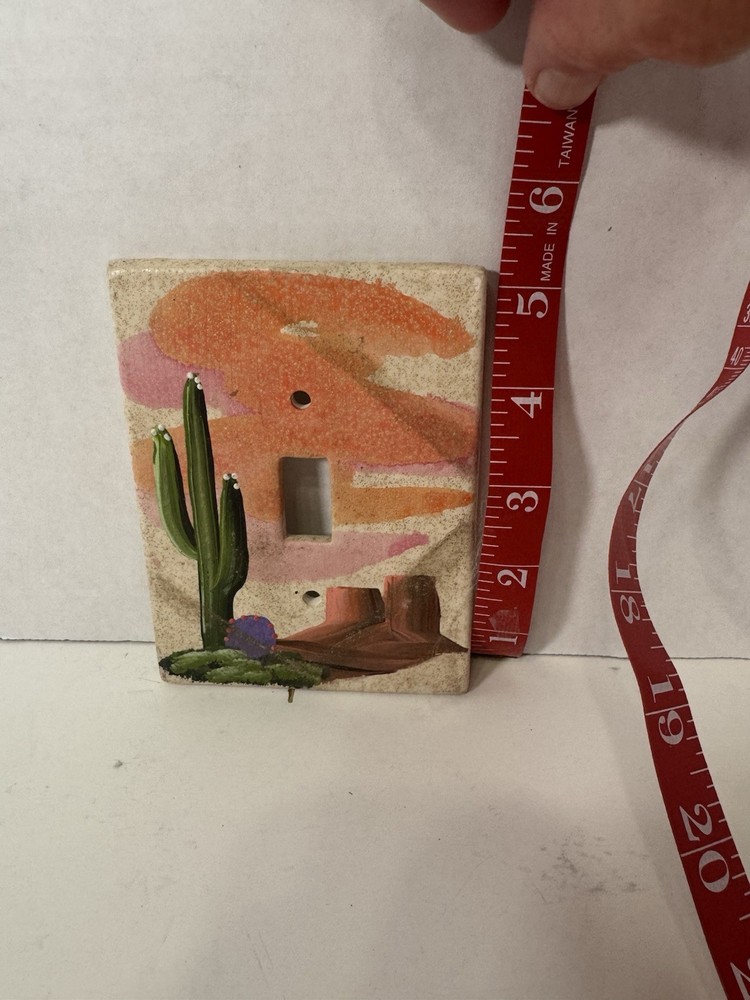 Cactus Mountain Scene Switch Plate Cover Desert Boho