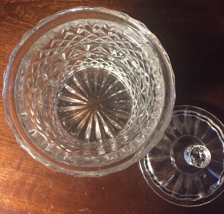 Crystal Biscuit Jar Barrel