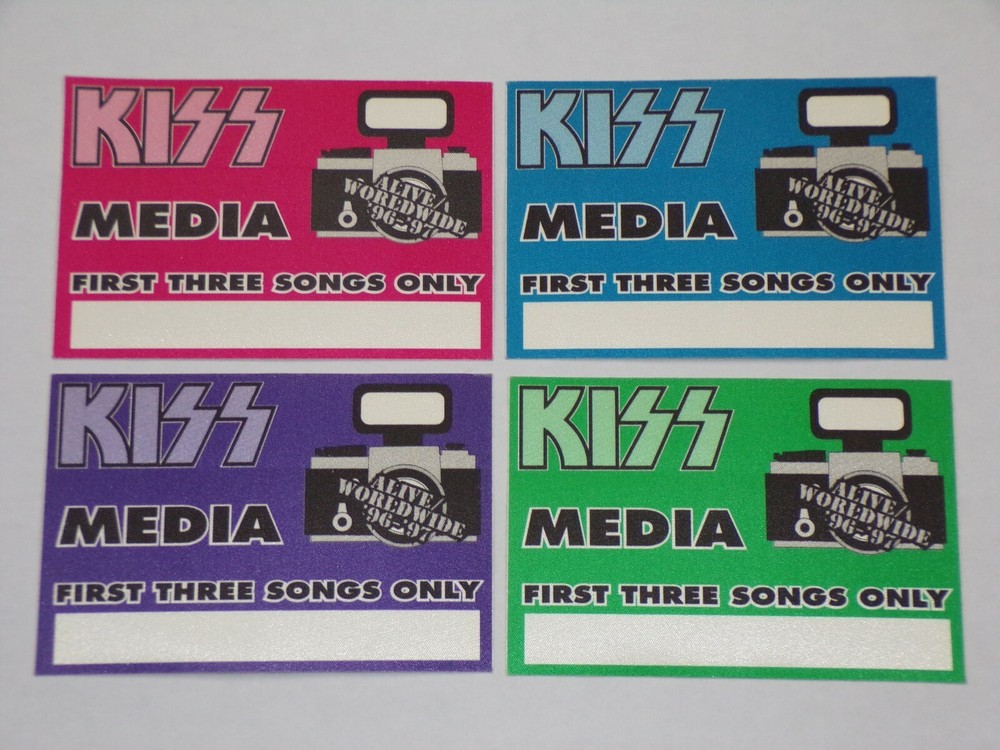 KISS Satin Pass Lot Alive Worldwide Reunion Concert Tour MEDIA Vintage Kiss