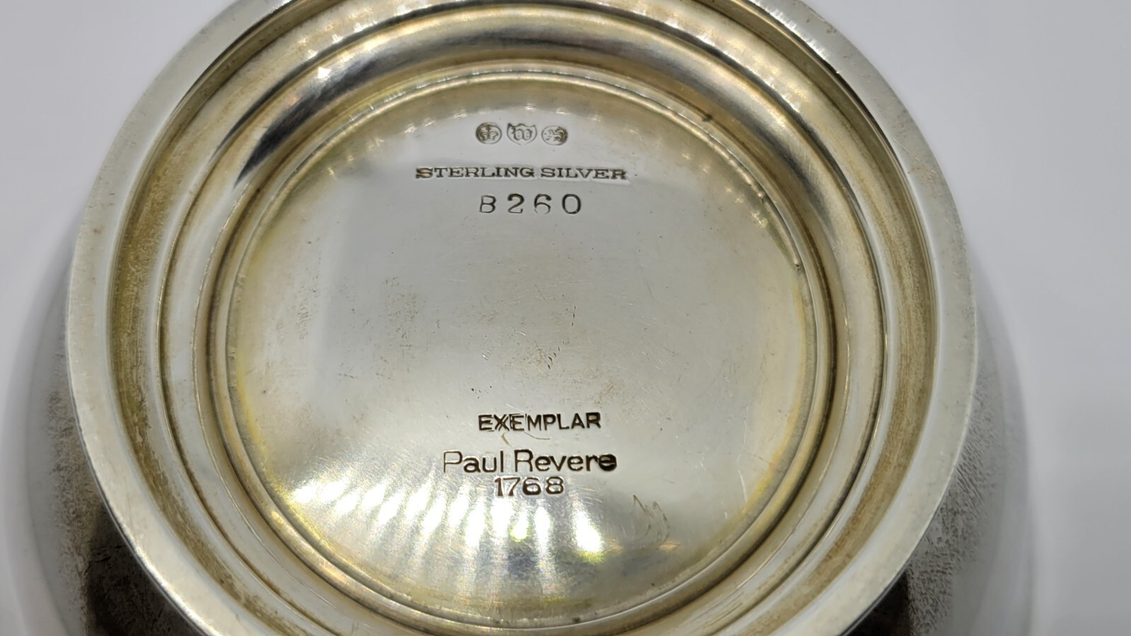 Vintage Watson Company Sterling Revere Exemplar Monogramed Bowl, 4 3/8", 131.7 g