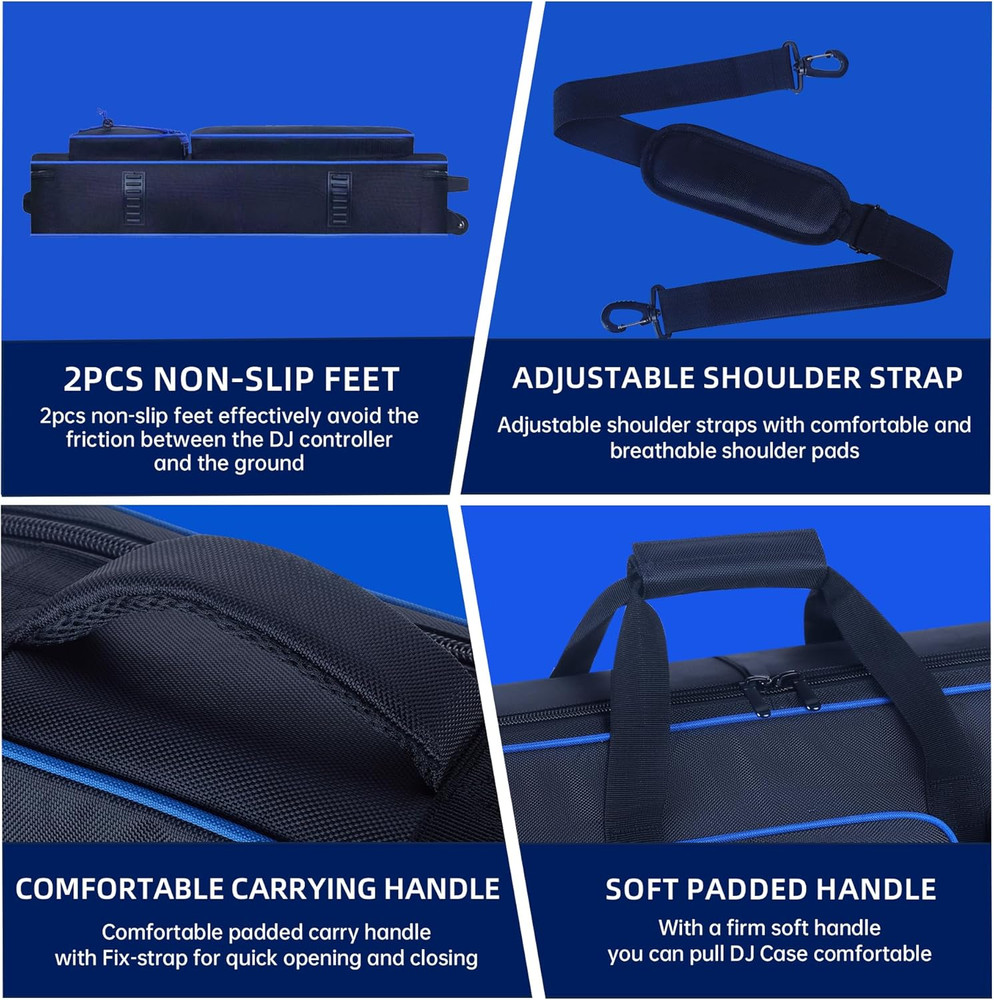 Rolling DJ Controller Case with Wheels Compatible with DDJ-FLX10/ 1000/ 1000SRT/