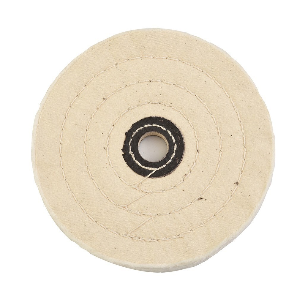 6 Flannel Buffing Polishing Wheel Disc 1/2 Arbor Buffer Grinder White Pad