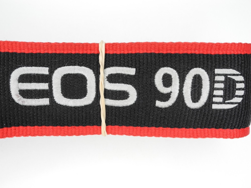Canon EOS 90D Genuine Black / Red / White Camera Neck Strap