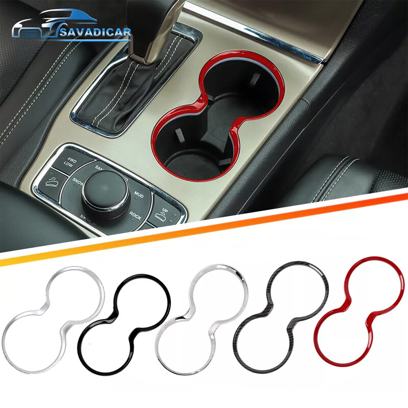 Inner Gear Shift Cup Holder Cover Trim Bezels for Jeep Grand Cherokee 2011-2021