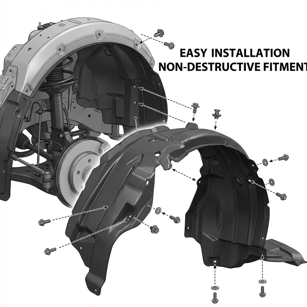 For Kia Optima 2019-2020 Front Left Right Inner Fender Liner Set