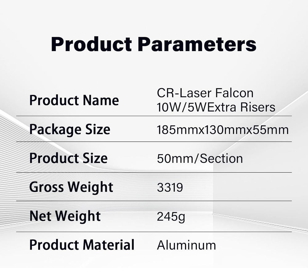 Falcon Extra Risers for Laser Engraver, 12 Pcs Support Column Increase 6" Hight