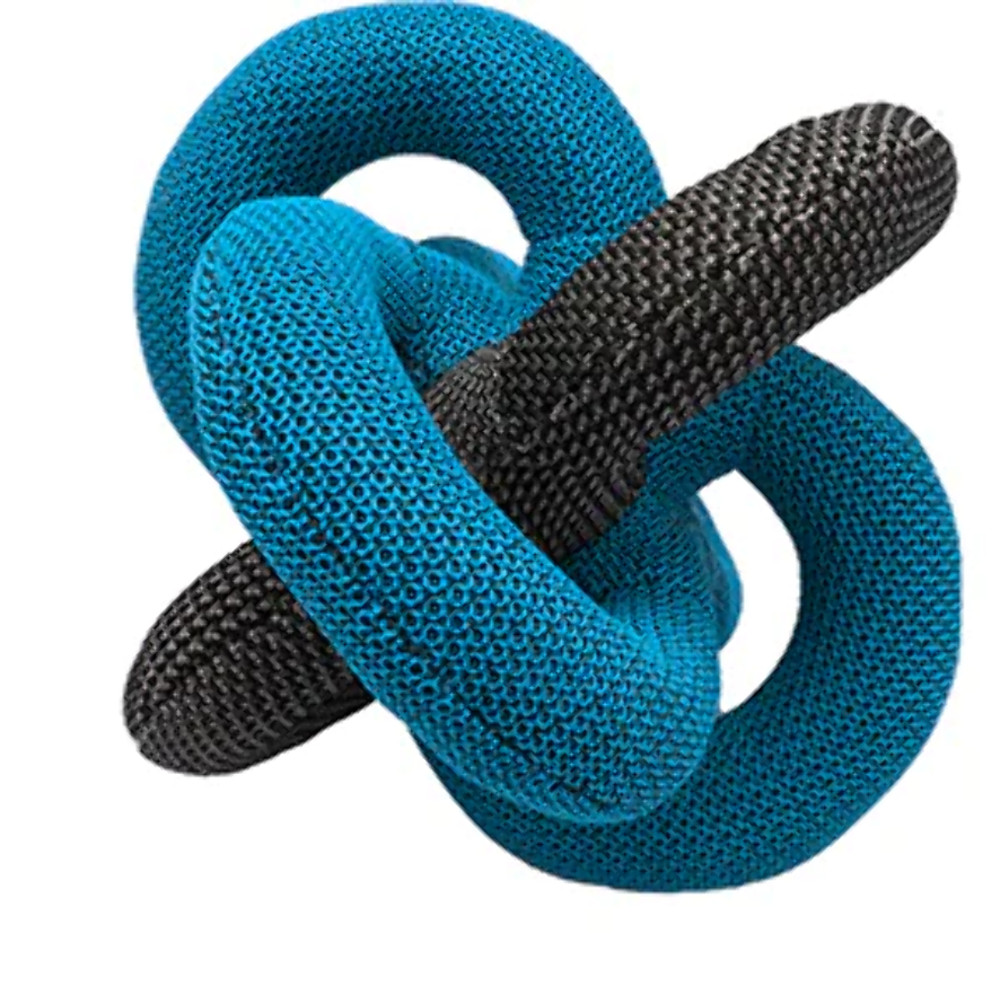 Pretzel Shape Kickers Squeaker (Multiple Squeakers) Dog Toy - by Loopies