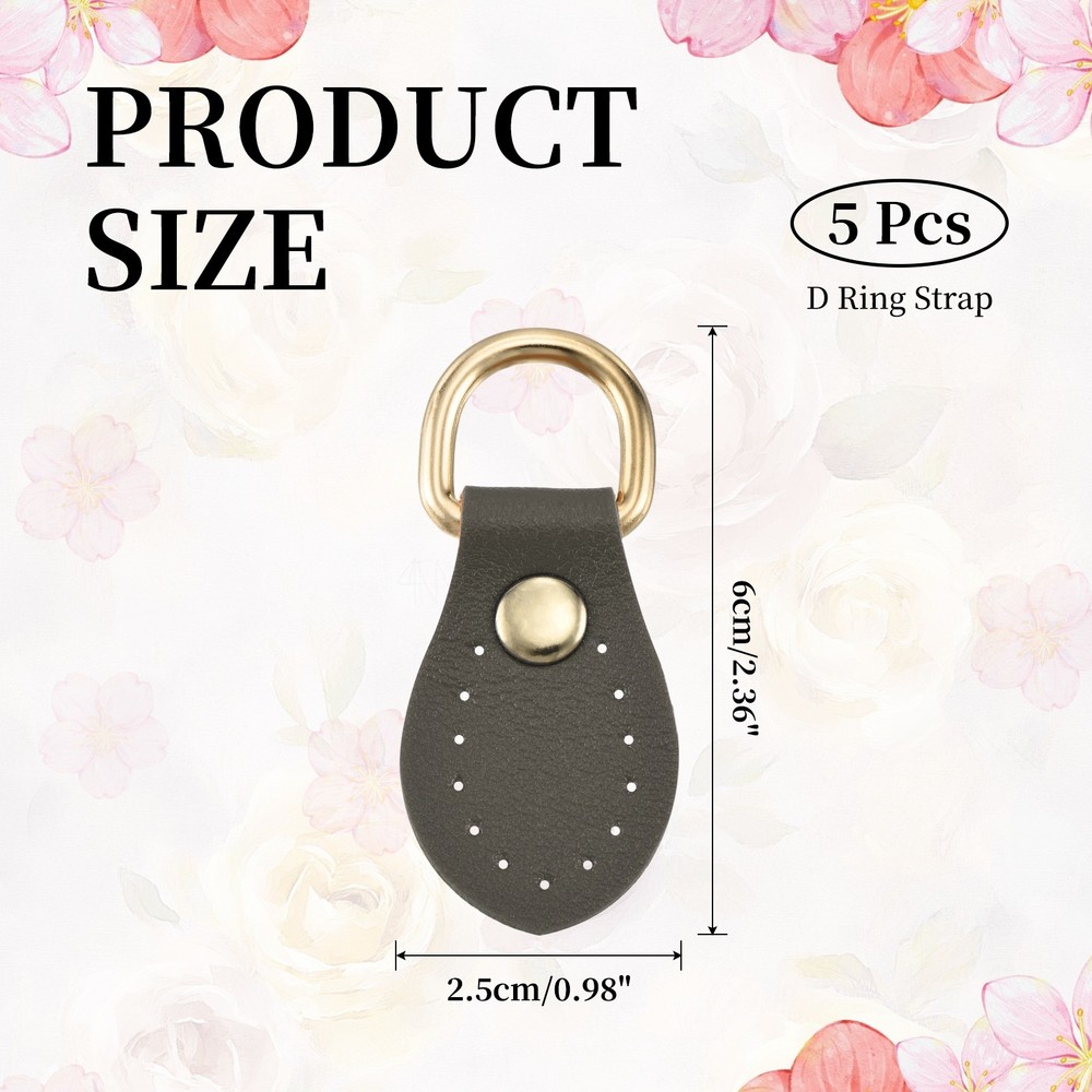 5 Strap Hooks Bag for DIY Accessories, Dark Grey