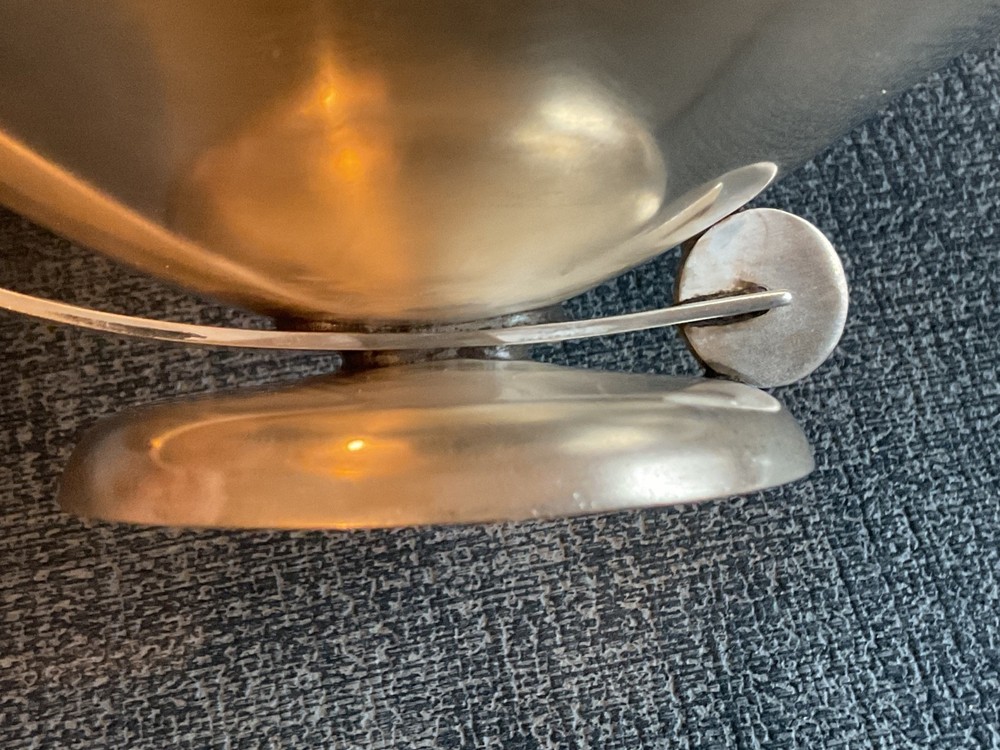 vintage 1950's Georg Nilsson signed GN Gero 90 Dutch footed handled 5" dish