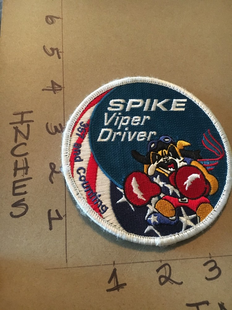 USAF 62nd Fighter Squadron Spike Viper Driver patch 6/1/25 with hook & loop back