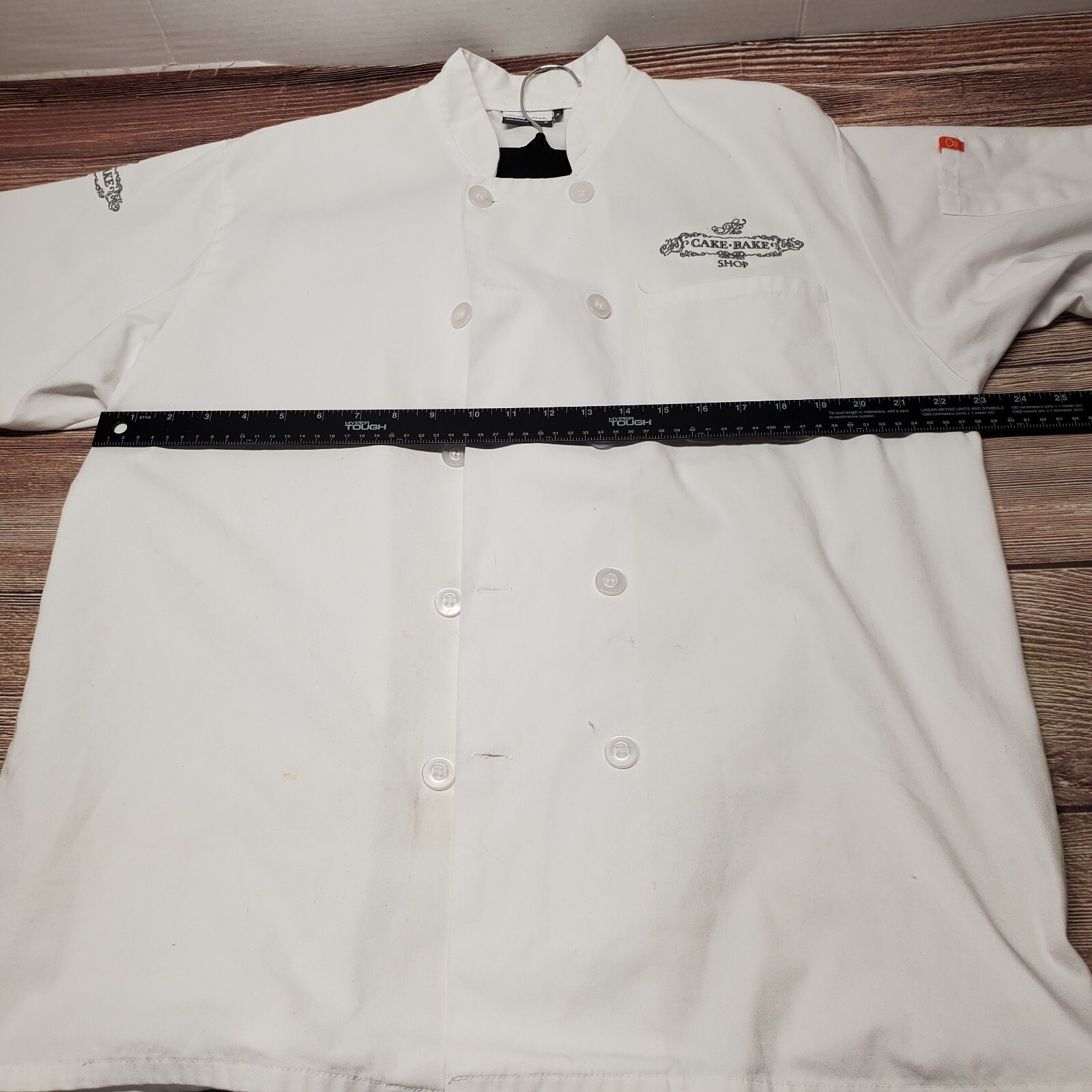 Happy Chef Size Medium White Bakery Shirt Jacket Cake Bake Cook