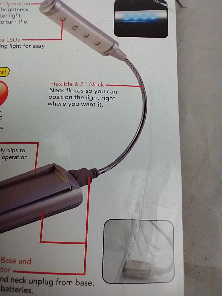 NEW - Ritelite LPL792 Wireless USB 5-LED Touch-On Computer Light