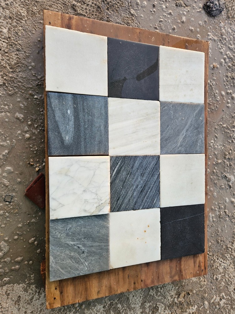 Original antique marble mosaic floor  tiles