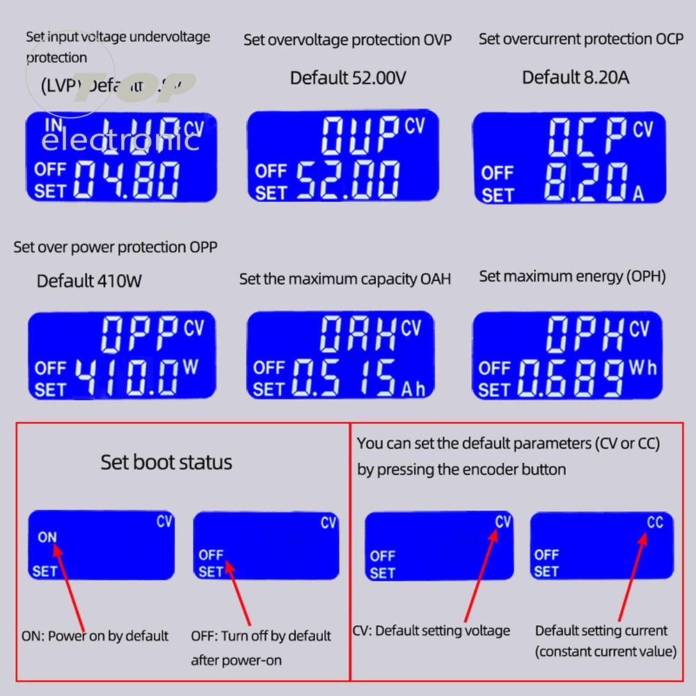 DC 50V 8A 400W Constant Voltage Buck Module Adjustable Regulated Power Supply