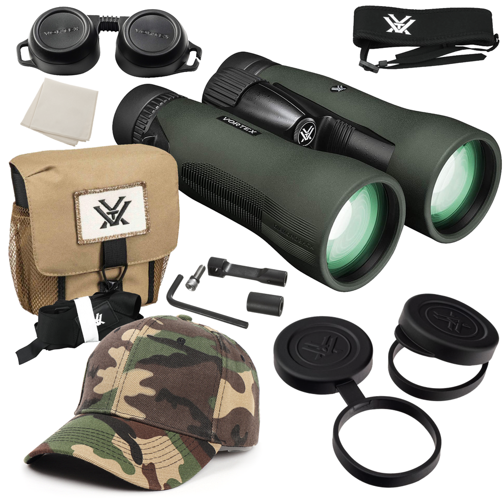 Vortex Optics Diamondback HD 15x56 Binocular with Free Camo Forest Hat Bundle