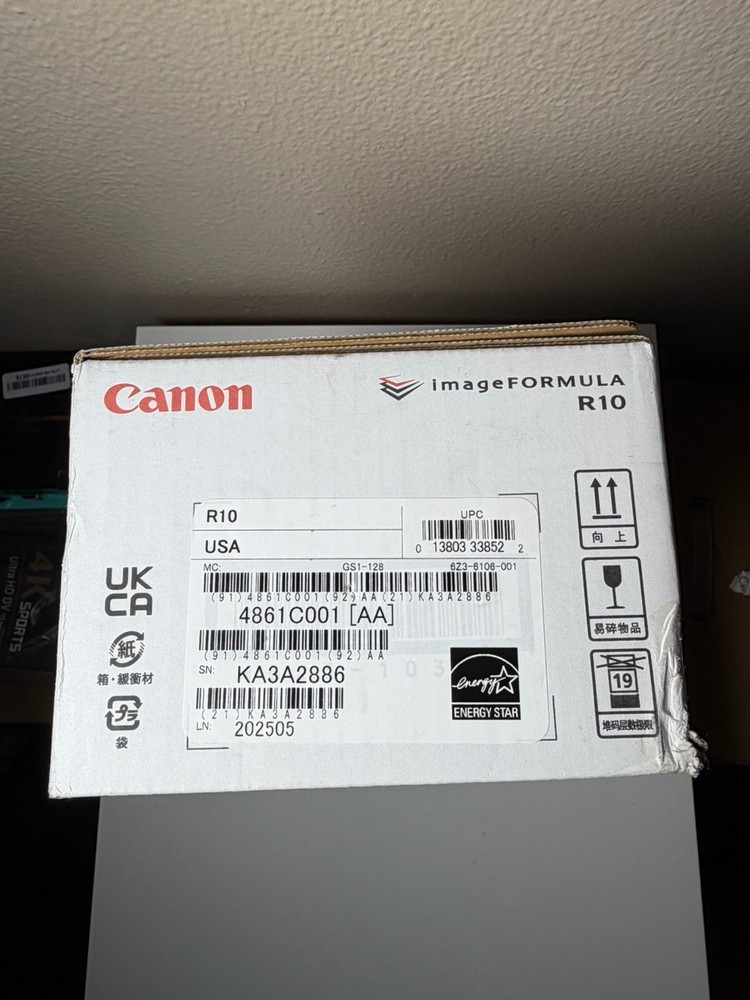 Canon imageFORMULA R10 Portable Duplex Document Scanner