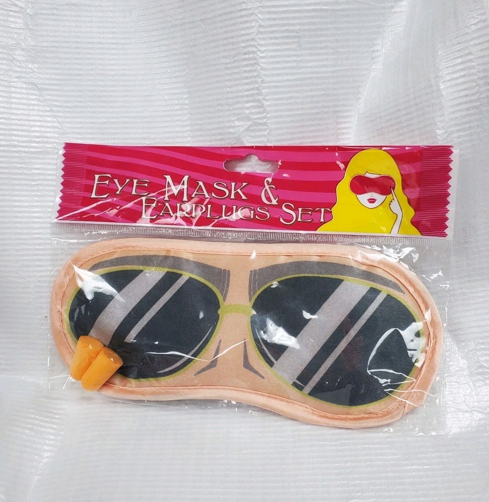 Eye Mask & Earplugs Set- New