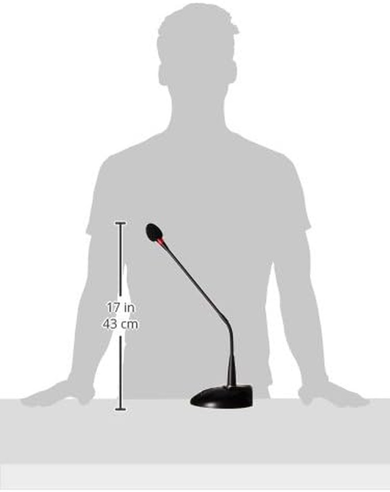 Commercial Audio Desktop Paging Microphone with On/Off Button (No Logo),Black