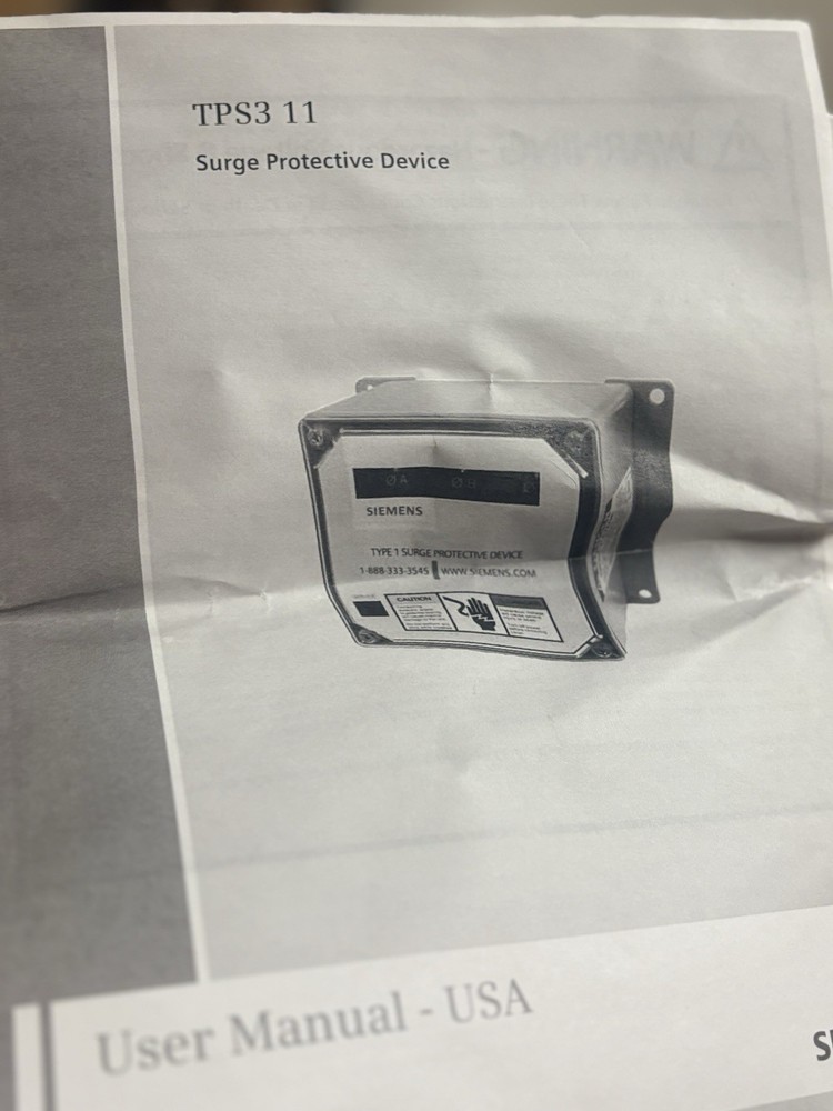 Siemens Type 1 Surge Protective Device TPS311