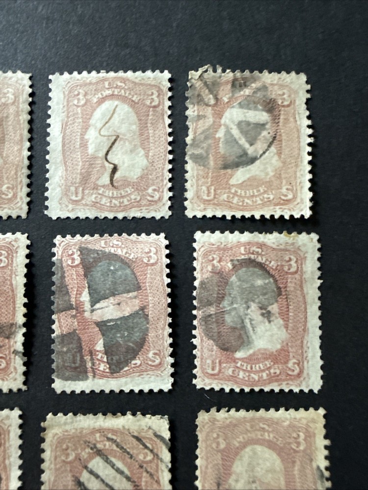 US Scott #65 X 9 Some Fancy Cancels
