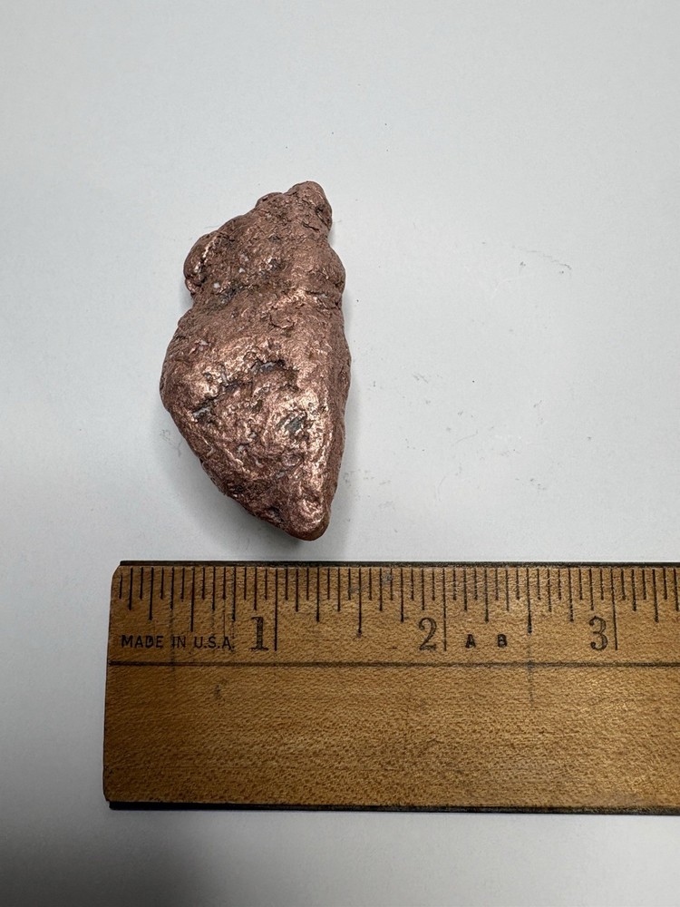 Pure Native Michigan Solid Copper Nugget Specimen Keweenaw Peninsula Mineral